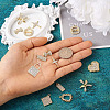 18Pcs 9 Style Alloy Crystal Rhinestone Pendants FIND-SW0001-30-7