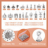100Pcs 20 Styles Tibetan Style Zinc Alloy Pendants FIND-TA0003-90-4
