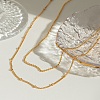 304 Stainless Steel Double Layer Necklaces for Women NJEW-D304-01G-1