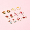 12Pcs 6 Styles Transparent Clear Epoxy Resin Pendants RESI-FS0001-88A-10