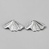 304 Stainless Steel Fan Stud Earrings EJEW-WH0020-50B-1