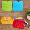 DICOSMETIC 6Pcs 6 Colors Square Silicone Hot Mats for Hot Dishes AJEW-DC0001-14-3