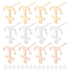 30Pcs 3 Colors 201 Stainless Steel Stud Earring Findings STAS-DC0010-24-1