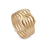 Ion Plating(IP) 304 Stainless Steel Knot Open Cuff Rings for Women RJEW-G285-16G-1