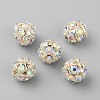 Brass Rhinestone Beads RB-H034-14-1-3