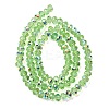 Electroplate Transparent Glass Beads Strands EGLA-A046-01B-04-3
