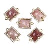 Natural Strawberry Quartz Faceted Rectangle Links G-I375-07G-07-1