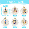 5Pcs 5 Styles Natural Cultured Freshwater Pearl Nuggets with Letter Pendants PEAR-TA0001-27-4