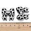 Football Theme Silicone Beads SIL-B081-01A-3