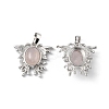 Natural Rose Quartz Pendants G-P498-03P-19-2