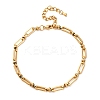304 Stainless Steel Long Oval Link Chain Anklets AJEW-A057-10G-4