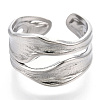 304 Stainless Steel Cuff Ring RJEW-N038-112P-3