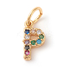 Brass Micro Pave Colorful Cubic Zirconia Charms LS-ZIRC-F092-01-P-1
