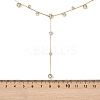 304 Stainless SteelPave Clear Cubic Zirconia Flat Round Link Chain Y Necklaces NJEW-Z088-01G-3