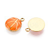304 Stainless Steel Enamel Pendants STAS-T068-24-2