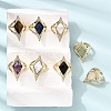 Brass Micro Pave Cubic Zirconia Cuff Rings for Women GG-CBA7610-11G-1
