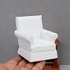 Wood & Fabric Armchair Sofa Miniature Ornaments PW-WG887AE-01-3