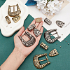   4 Sets 2 Colors Belt Alloy Buckle Sets FIND-PH0018-37-3