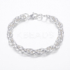 304 Stainless Steel Link Bracelets BJEW-I252-08S-1