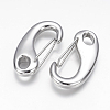 Tarnish Resistant 304 Stainless Steel Push Gate Snap Keychain Clasp Findings STAS-G143-11F-2