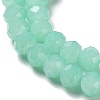 Baking Paint Imitation Jade Glass Bead Strands X-DGLA-A034-J8MM-A22-5