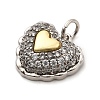 Brass Micro Pave Cubic Zirconia Pendants KK-C134-27GP-2