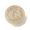 Golden Tone Wax Seal Brass Stamp Head DIY-B079-01G-D-2