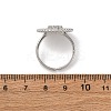 Brass Micro Pave Cubic Zirconia Cuff Rings RJEW-D323-05P-5