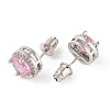 Rack Plating Brass Micro Pave Cubic Zirconia Earrings EJEW-I304-09P-07-2