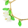 Brass Bar Link Chains Charm Bracelets BJEW-JB11523-03-3