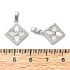 Brass Micro Pave Cubic Zirconia Pendants KK-L222-016P-3