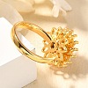 Flower Rotatable Finger Ring for Women RJEW-U035-01G-02-3