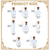 16Pcs 8 Styles Mini High Borosilicate Glass Bottle Bead Containers BOTT-YW0001-03-2