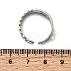 Adjustable 304 Stainless Steel Cuff Rings for Women RJEW-B150-01GP-04-5