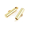 SHEGRACE Brass Slide On End Clasp Tubes XGRQ1R533-357G-2