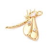 Brass Pave Cubic Zirconia Pendants KK-E793-27G-2