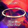 SHEGRACE Brass Bangle JB438A-5