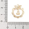 Brass Pave Clear Cubic Zirconia Pendants KK-Z061-10G-3