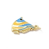 Sea Animals Brass Enamel Pendants KK-B155-02A-03G-2