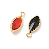 Brass Micro Pave Cubic Zirconia with Glass Pendants KK-Z136-31G-2
