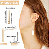 30Pcs Brass Stud Earring Findings KK-BC0009-06-2