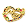 Ion Plating(IP) Real 18K Gold Plated 304 Stainless Steel Rhinestone Pendants STAS-P341-13G-02-2