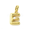 Rack Plating Brass with ABS Plastic Pearl European Dangle Charms KK-G501-02E-G-1