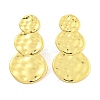 Rack Plating Flat Round Brass Stud Earrings for Women EJEW-G410-64G-2