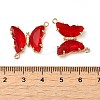 Brass Pave Faceted Glass Connector Charms FIND-Z020-04M-3