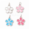 Brass Enamel Pendants KK-P217-02P-1