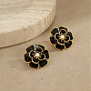 304 Stainless Steel Flower Stud Earrings LS-EJEW-A147-03G-1