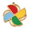304 Stainless Steel Enamel Pendants LS-STAS-M076-06G-1