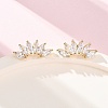 Horse Eye Sparkling Cubic Zirconia Stud Earrings for Her X-ZIRC-C025-25G-1