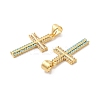 Brass Micro Pave Cubic Zirconia Pendants ZIRC-L103-010G-2